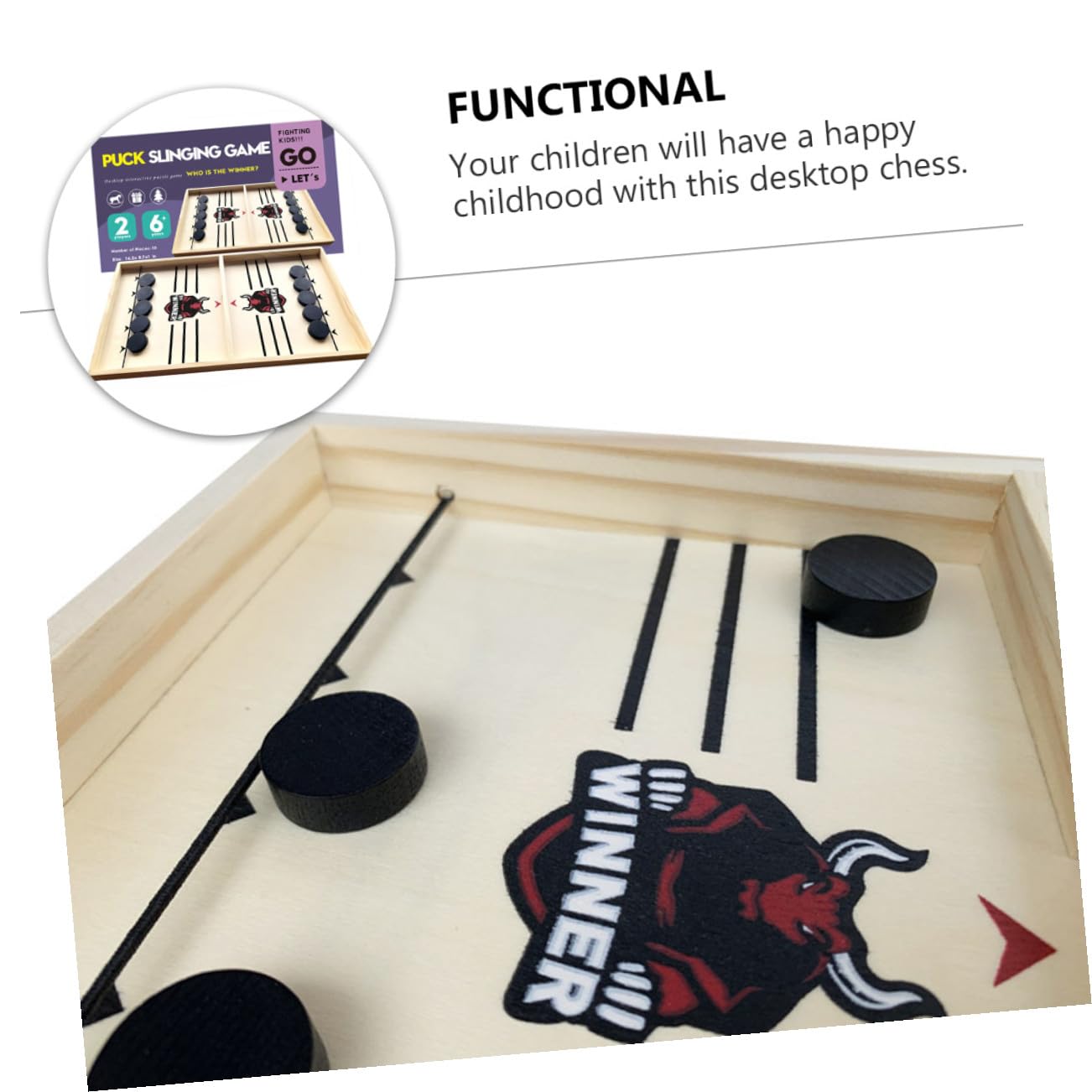 POPETPOP Jeu de Société en Bois Palets à Fronde pour Parents et Garçon et Filles, Jeu D'échecs Amusant et Éducatif pour Bataille de Bureau sur Table