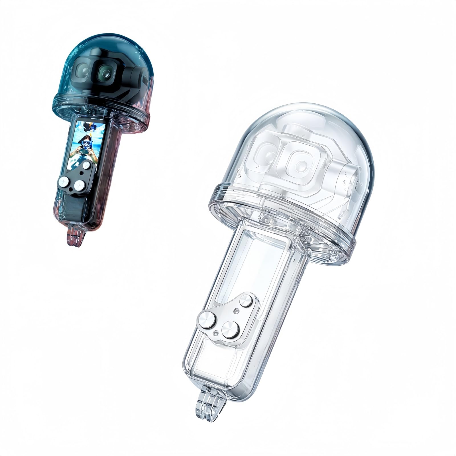 Custodia impermeabile compatibile con DJI Osmo Pocket 4 PRO, custodia subacquea IPX8 da 50 m con obiettivo PC ad alta trasparenza, guscio protettivo subacqueo per surf e snorkeling