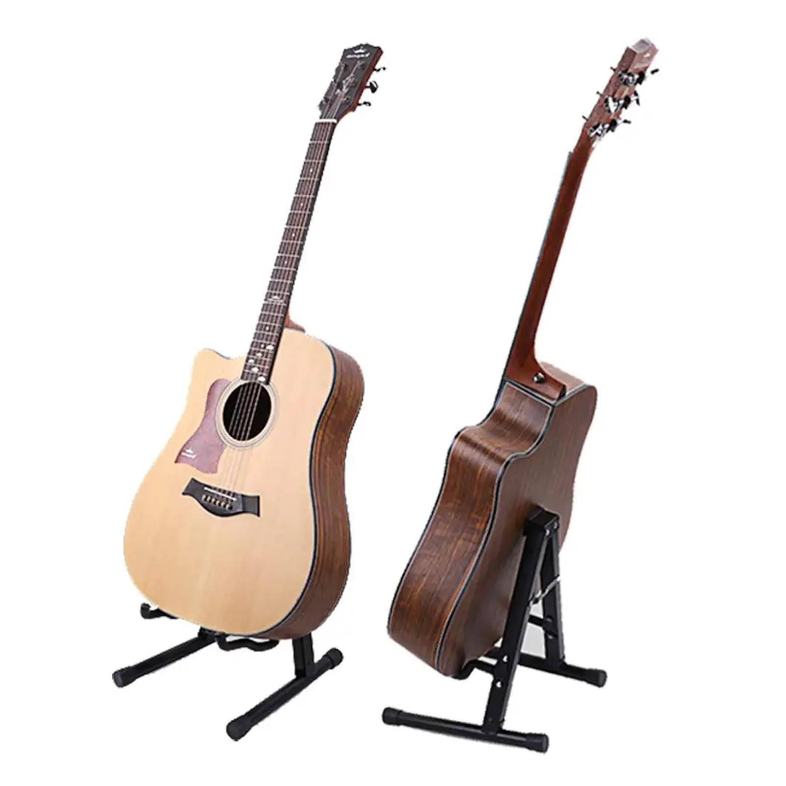 Porta Chitarra Supporto for Chitarra Pieghevole A Frame da Pavimento Universale in Metallo for Chitarre acustiche Classiche elettriche Bassi Banjo Ukulele Portatile