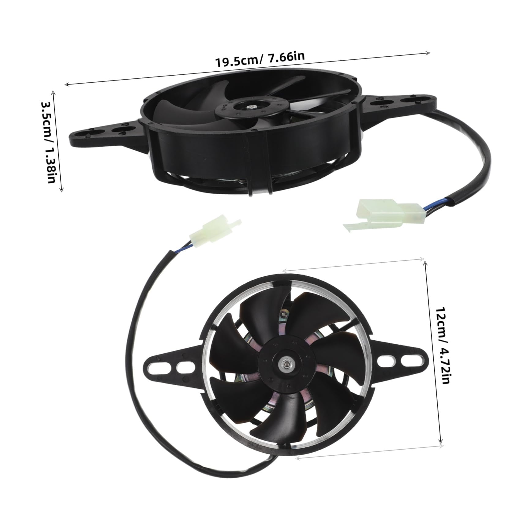 Ventilador de Radiador 150-250cc Plástico Metal Negro Celebracion Verano