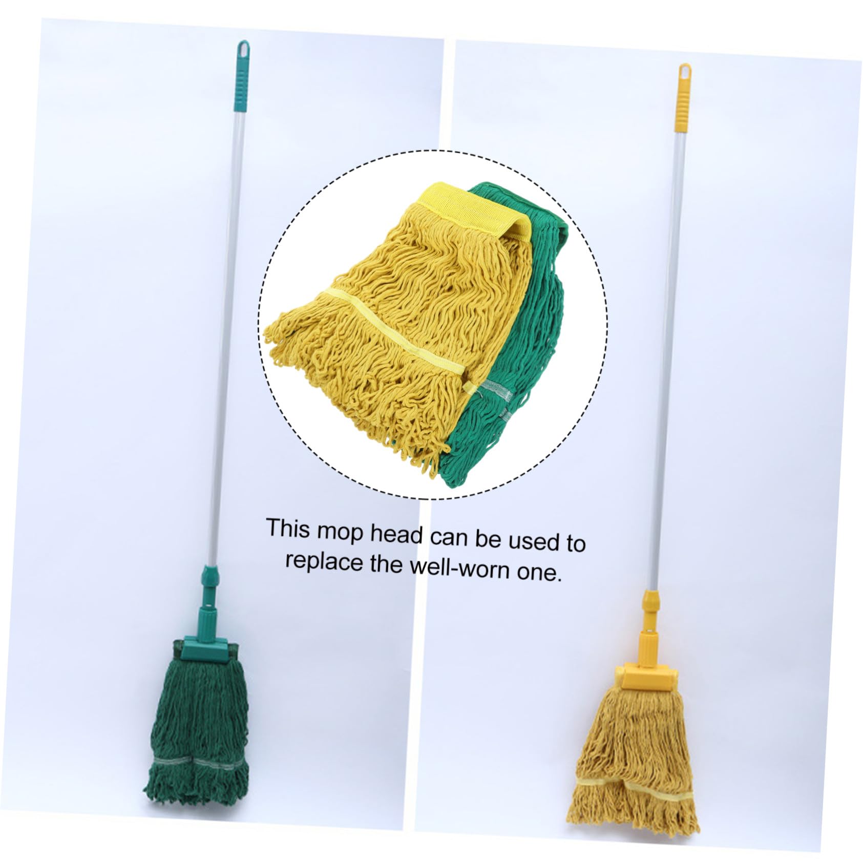 TOYANDONA Recambio De Trapeador De Tela Absorbente 2 Piezas, Cabezales De Algodón Lavables, Reutilizables Para Limpieza De Pisos De Baldosas y Madera En Hogar, Accesorio De Repuesto De Trapeador