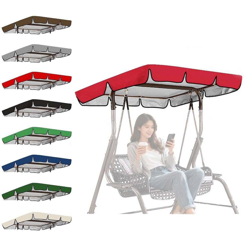 Qcknkmgg Red Replacement Canopy For Outdoor Swing, Porch Swing Canopy Replacement Multicolor Multiple Sizes(,56X47x7in(142X120x18cm))