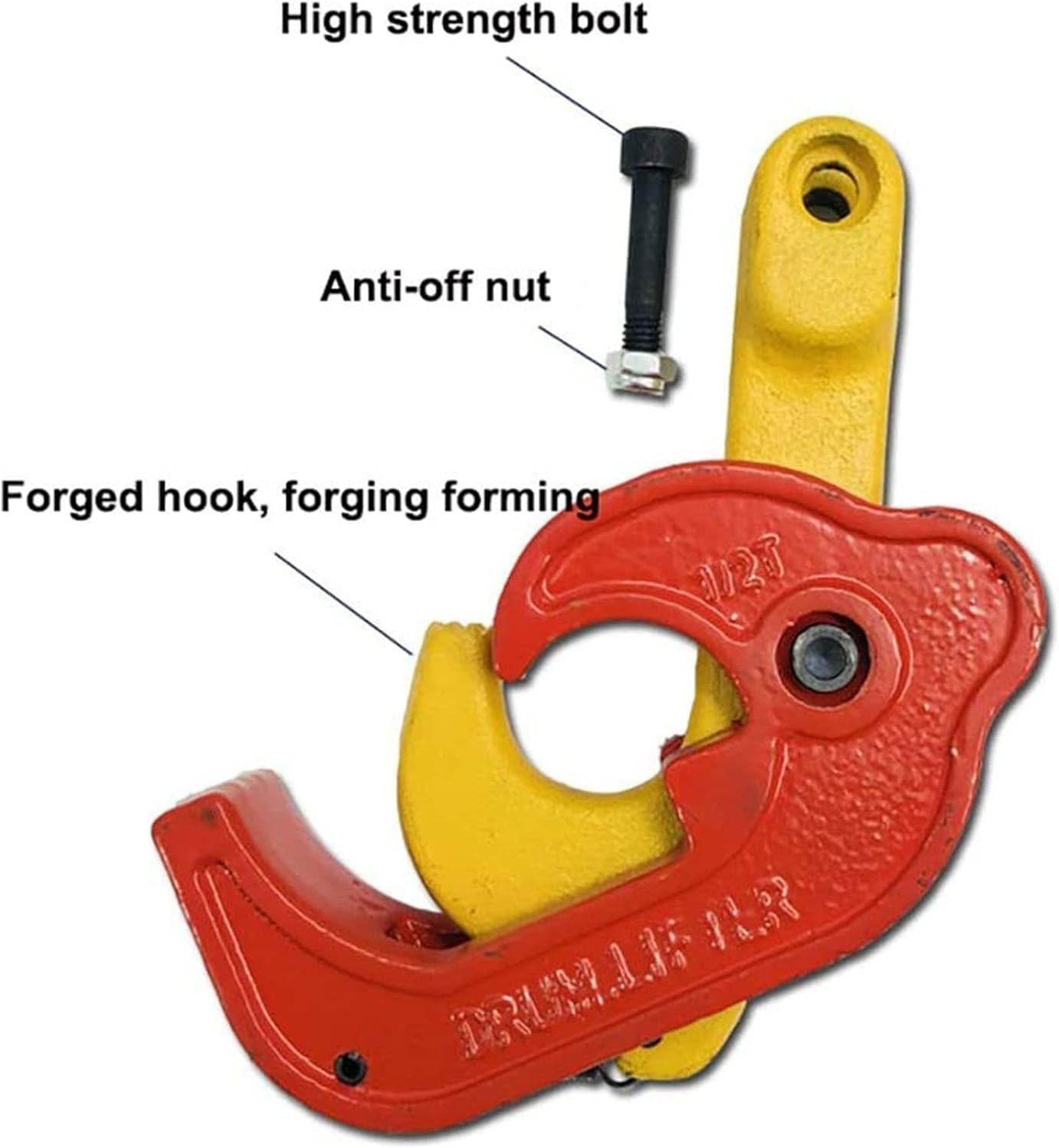 Lifting clamp Obstacle Vehicle Oil Drum Lifting Ring Forklift-specific Lifting Hook Diffuser Thickened Hook Clamp Fixing device