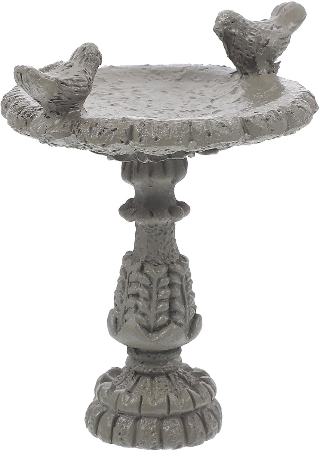 Dollhouse Miniature Birdbath Miniature Fairy Garden Polyresin Miniature Bird Bath Garden Outdoor Center Foutain Resin Fairy Garden Furniture Vintage Bird Bath Fountain for Home Decor