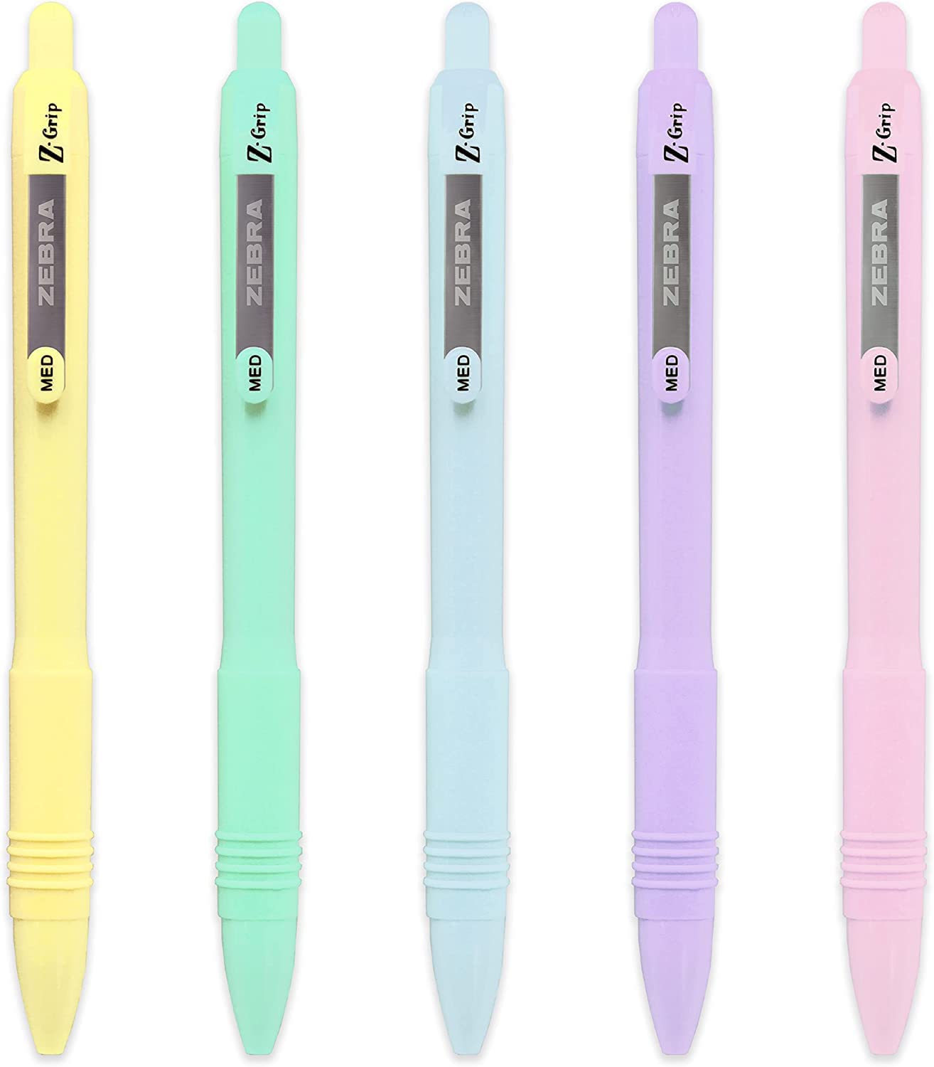 Zebra Z-Grip Smooth Ballpoint Pens & MP Mechanical Pencils - 1 of Each Pastel Barrel - In Envelope Gift Packaging - Pack of 10 - Image 2