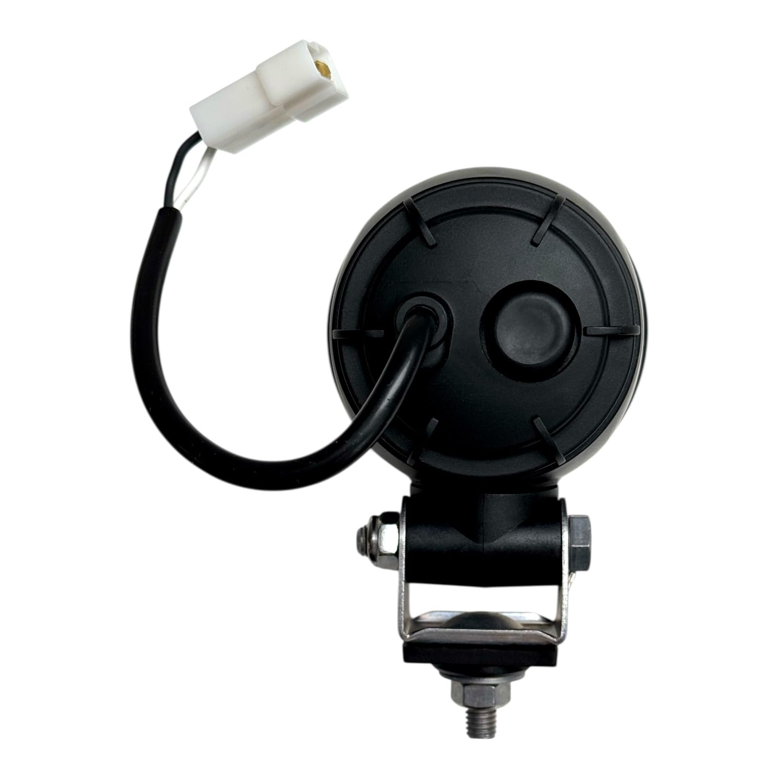 Kit 2 Faros de Trabajo Halógenos H3 Redondos - Foco Compacto Ø 84mm 12V/24V IP69K Impermeable - Iluminación para Tractor, Camión, Maquinaria Agrícola y Obra Pública (Bombillas Incluidas)