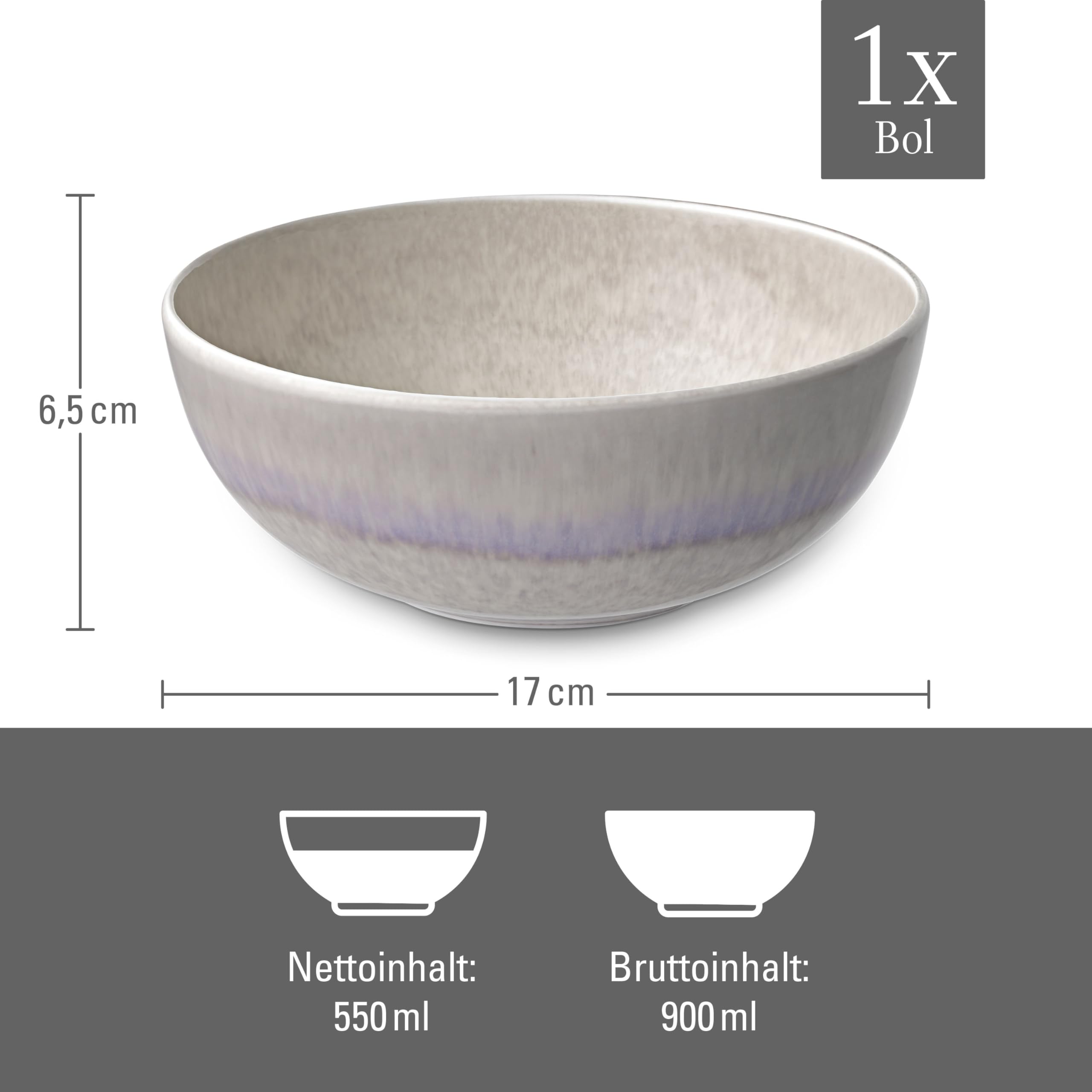 Villeroy & Boch - Perlemor Sand Bol 17x17x6,5cm