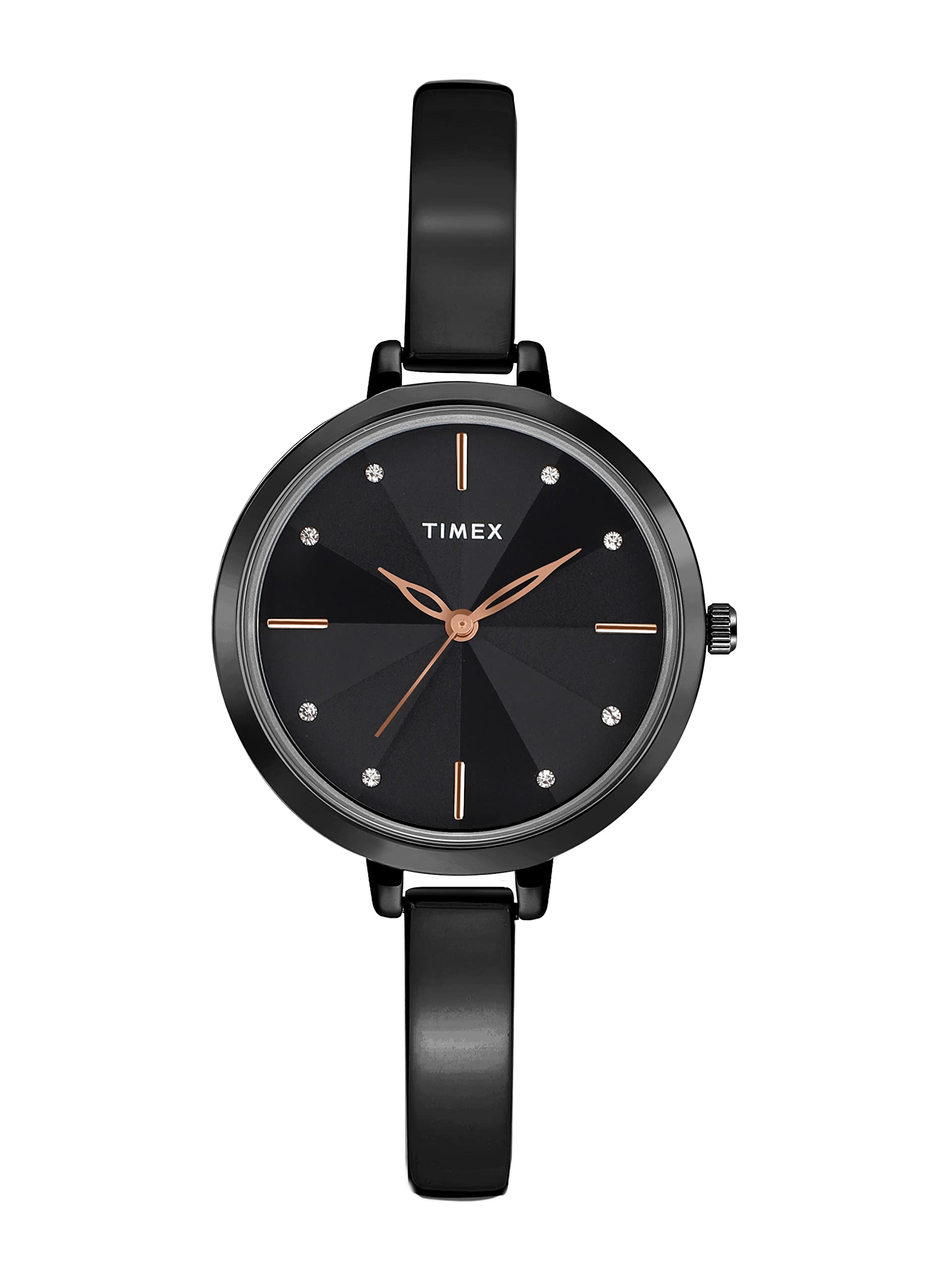 TIMEX Women Brass Fashion Collection 3 Hands Analog Black Dial Coloured Quartz Watch, Round Dial with 34 Mm Case Width - Twel128Smu06, Band Color-Black (B0BY9B5GKW) Amazon Price History, Amazon Price Tracker