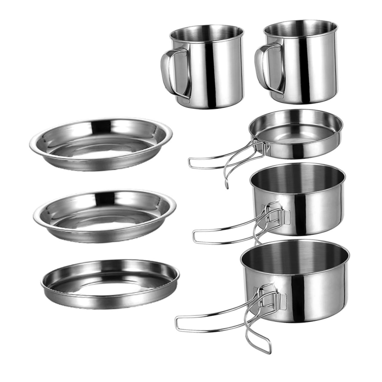 SUPVOX Utensilios De Cocina Portátil para Camping De Sartén para Picnic Utensilios De Cocina para Exteriores con Bolsa De Almacenamiento