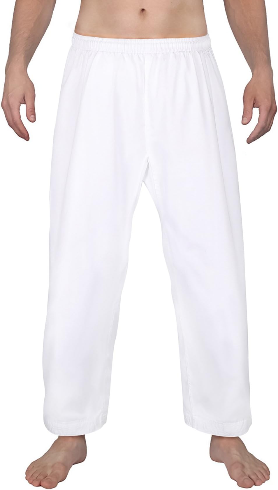 FitsT4 SportsFitsT4 Karate Pants 8oz Middleweight Elastic Waist Martial Arts Pants Perfect for Training or Competition, 000-5