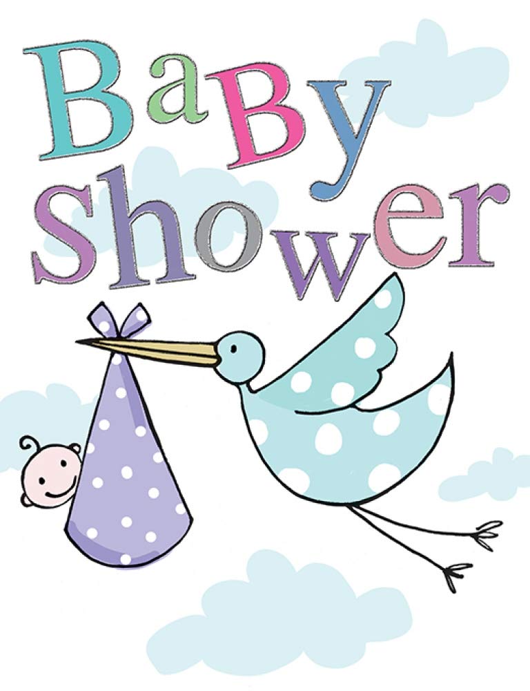 Piccadilly Babyparty Grußkarte – 20,3x15,2 Cm, Grau/schwarz/blau, Inkl. Umschlag