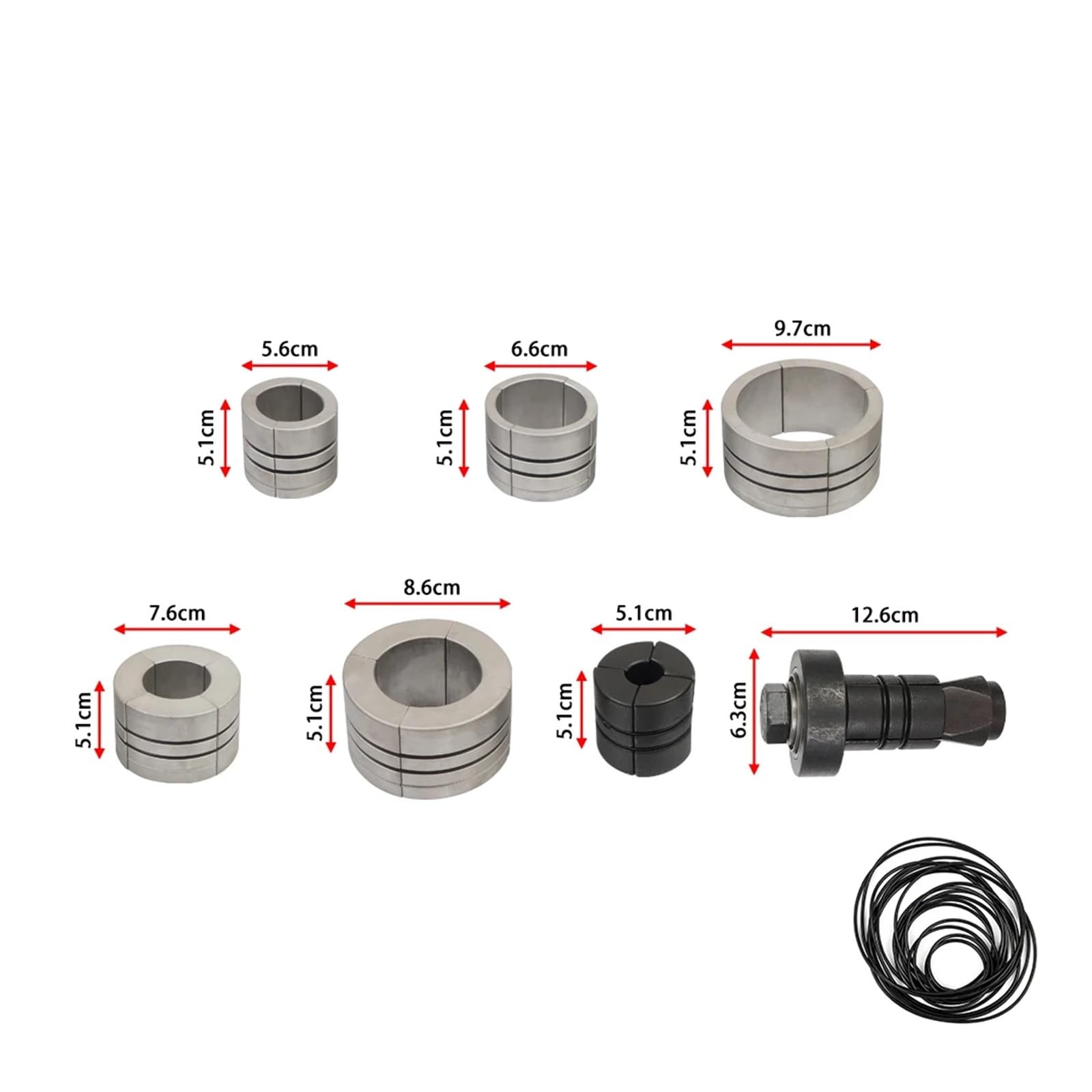 Auspuffrohr-Aufweitwerkzeug-Set 1-5/8 bis 4-1/4 Zoll for die Reparatur von Kfz-Auspuffrohren Für mehrere Rohre
