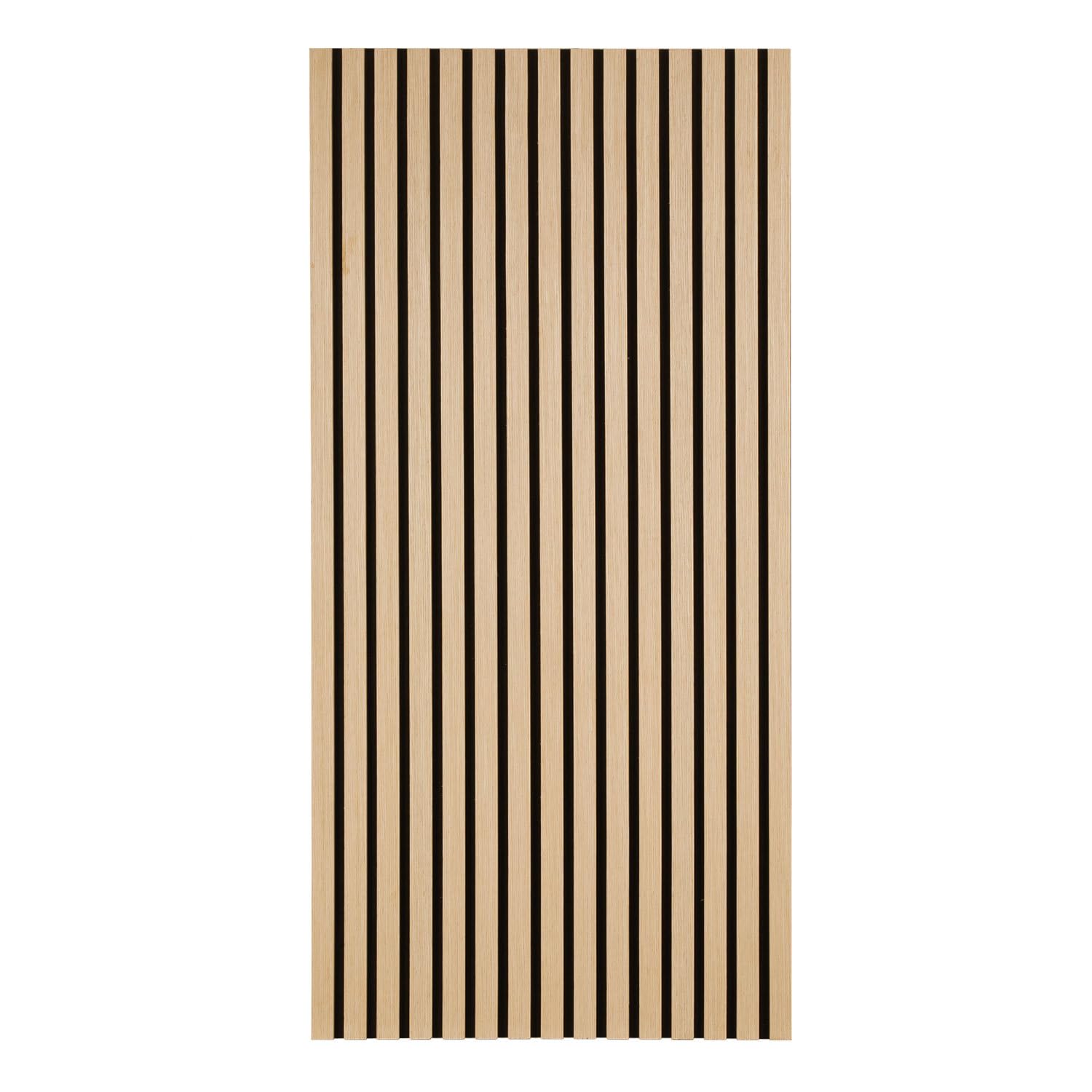 Drewniane panele akustyczne 120 x 60 cm (= 1 sztuka), panele ścienne 3D o wyglądzie drewna, dla lepszej akustyki pomieszczenia, panele ścienne z drewna do biura, dąb