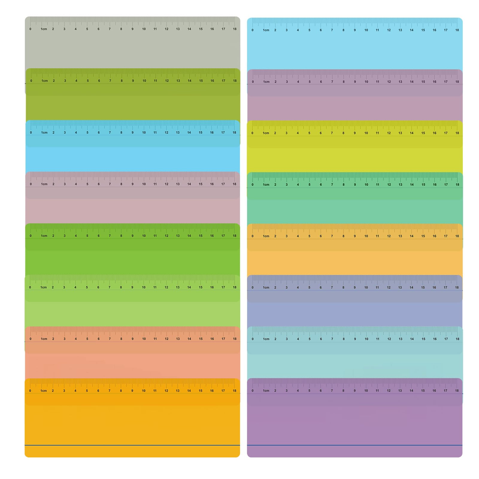 16 PCS Dyslexia Overlays, Coloured Overlays Reading Rulers, Overlays for Reading Dyslexia, Coloured Reading Overlays Dyslexia Aids for Visual Stress and Dyslexia Irlens Syndrome ADHD