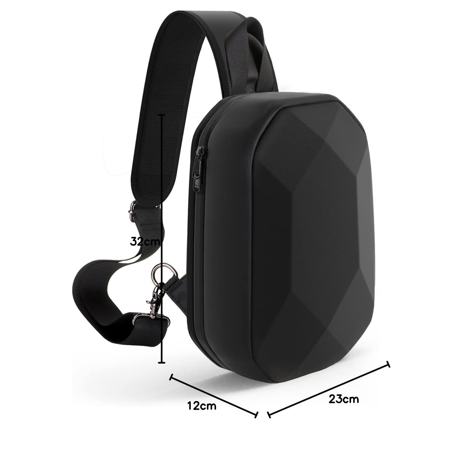 JSVER Plecak do DJI Mini 3 Pro/Mini 2 SE, Air 3 Futerał na Ramię / Laptop / Torba na Klatkę Piersiową do Serii Avata, Mini, Mavic 1 i Air, Akcesoria - Czarny, Nowoczesny