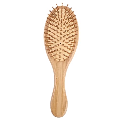 Peine de masaje para el cabello y el cuero cabelludo, herramientas de masaje de madera, cerdas de bambú, cepillo desenredante, cepillo