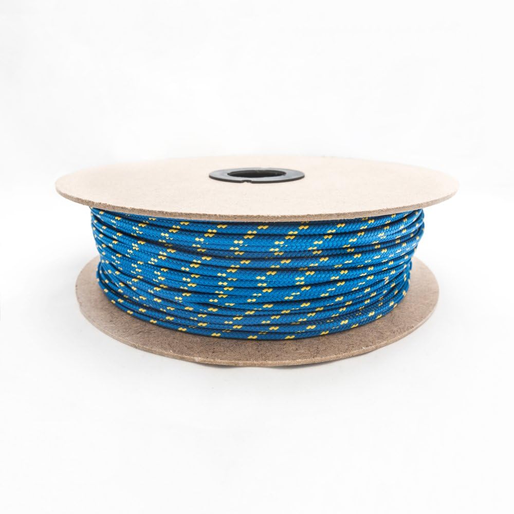 Cuerda de polipropileno de 10 mm x 100 m, hilo trenzado PPF azul, cuerda impermeable con núcleo, resistente a los rayos UV, cuerda de polipropileno para construcción, transporte, vela y