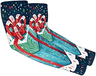 UV Sun Protection Arm Sleeves,Christmas Gift Box Gardening Sleeves with Thumb Hole Farm Cooling Arm Sleeves for Women Men