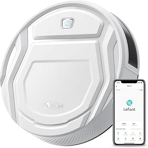 Lefant Aspirateur Robot, Robot Aspirateur Autonomie Mince Silencieux, Connecté avec