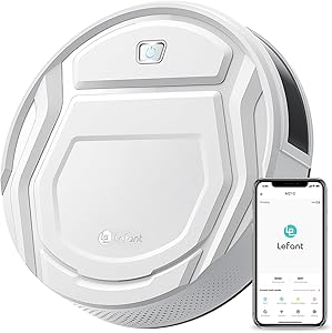 LEFANT Robot Aspirador 2200Pa, Mini Aspirador Robot 120 Min Autocargable, Limpieza Zig-Zag, Silencioso, en Amazon