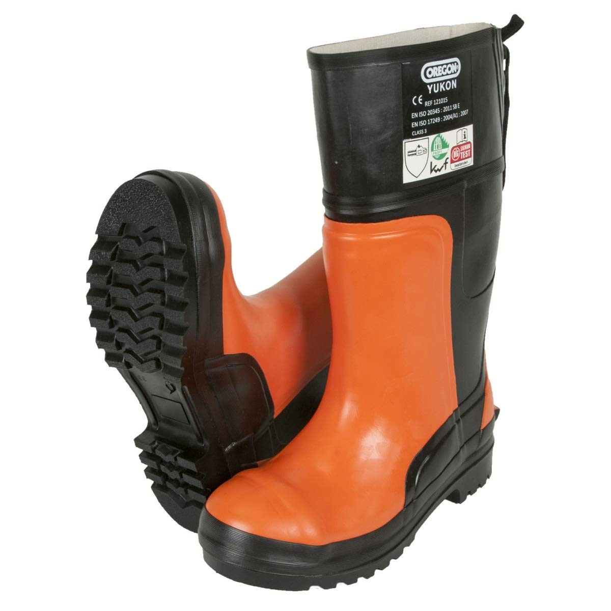 OREGON Yukon - Bottes en Caoutchouc avec Protège-Orteils en Acier pour Tronçonneuse (Pointure 44)
