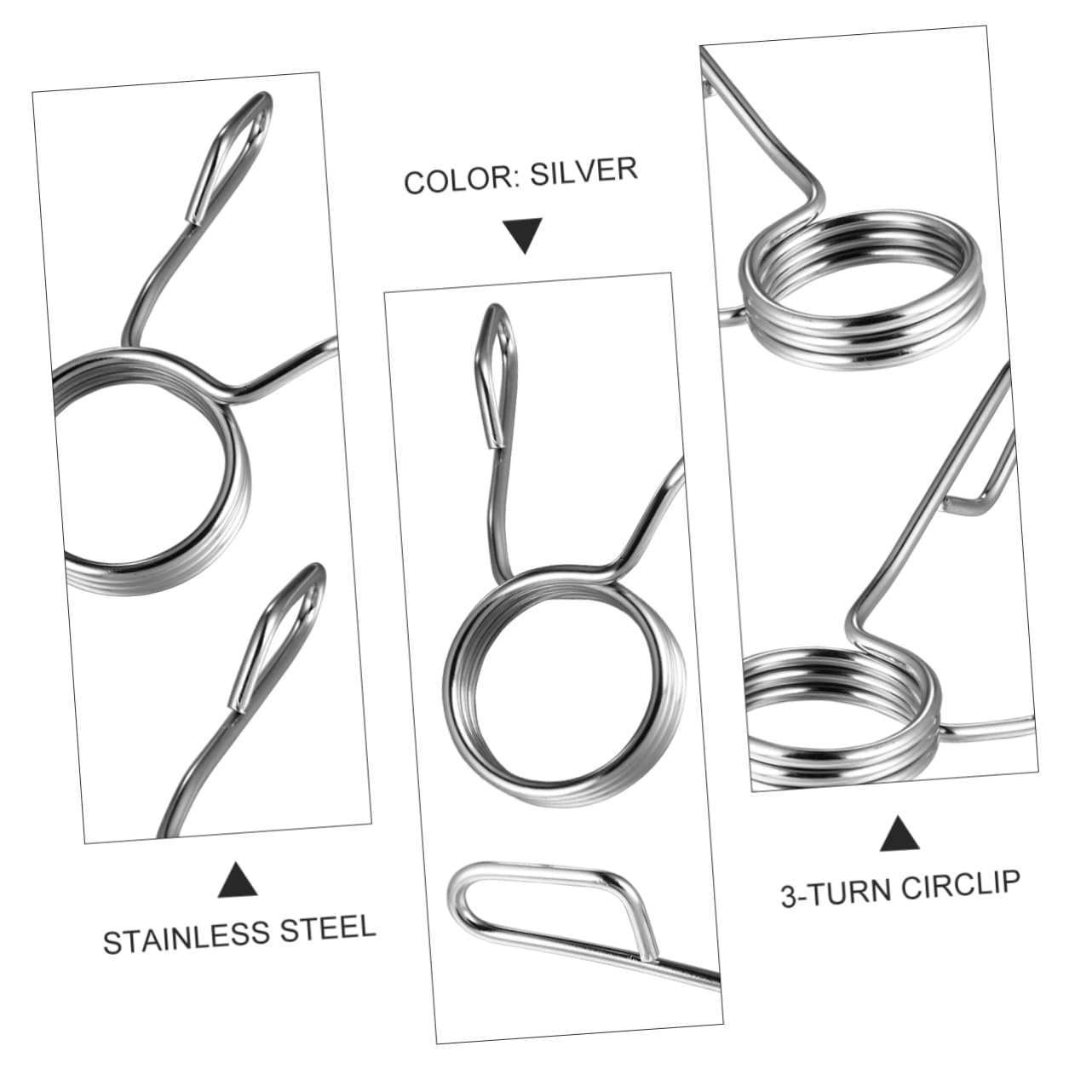 Toddmomy Barbell Clamps for 50mm Bar 2pcs Spring Clamp Collar Barbell Lock Collar Clips Dumbbell Spring Clip Easy to Use Silver