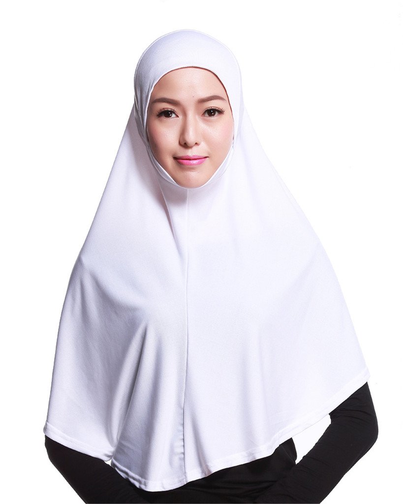 GladThink Womens Muslim Hijab Scarf With More colors White