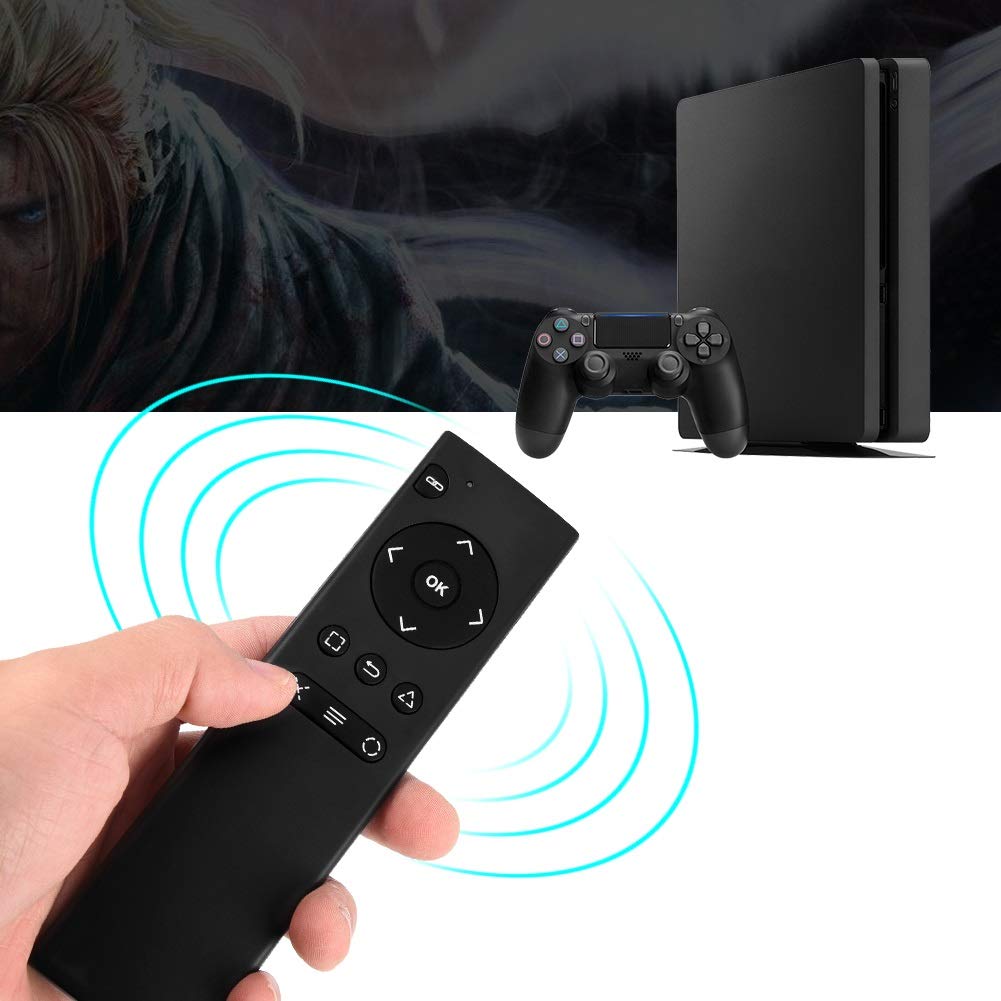KSTE Pilot do multimediów, bezprzewodowy kontroler multimedialny do PS4/So-Ony PlayStation/DVD Multimedia, 2,4 GHz pilot czarny