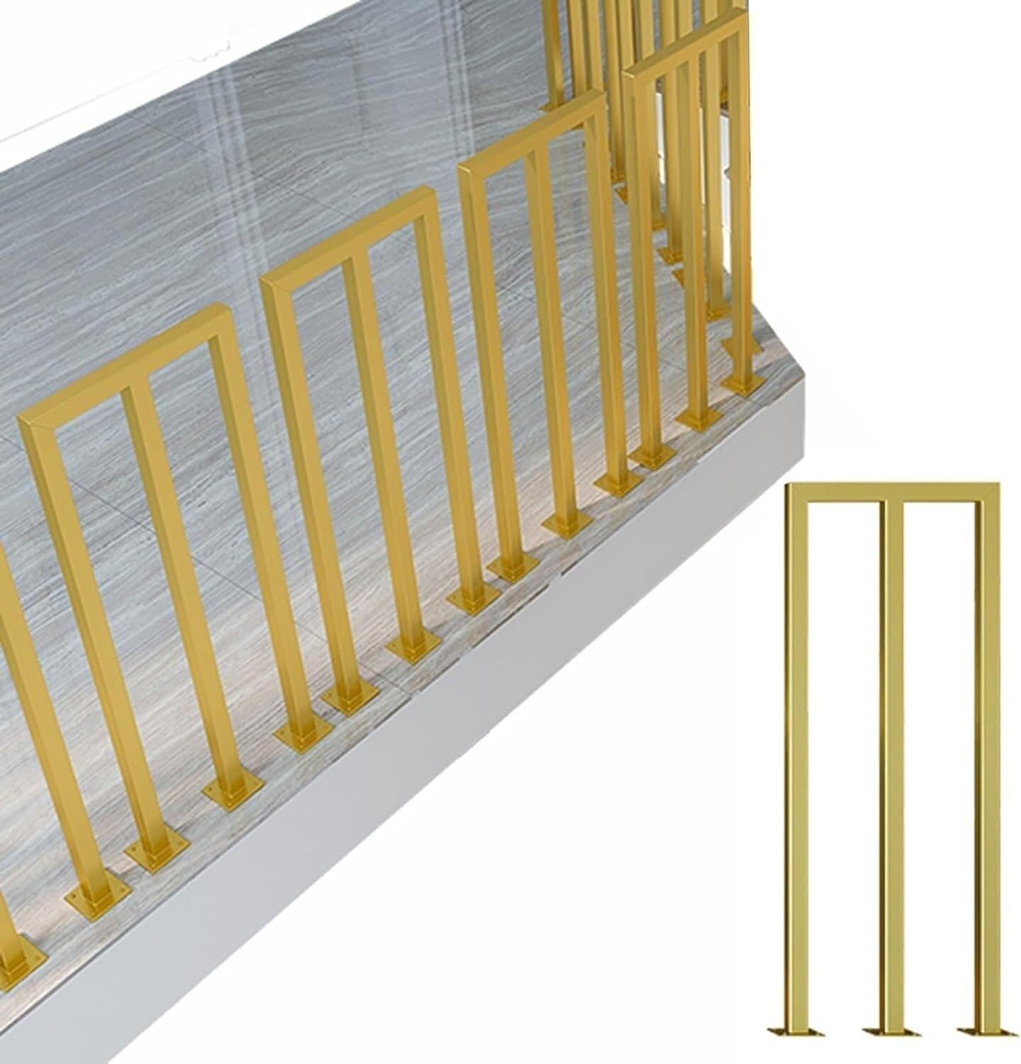 GHFXSCV Aluminum Stair Railing U-Shaped il for Stairs Safety Guardrails for Steps 85cm Railing for Loft and Stair Conversions 1 PieceProtection