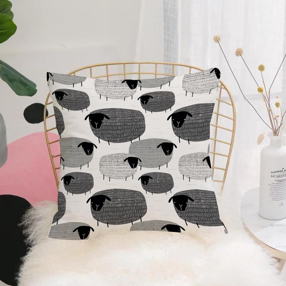 HYMSXW Cushion Cover,Throw Pillow Case Home Decorative for Living Room Bedroom Sofa Chair 20X20 Inch,Cute Pattern Graphic Textures Sheep,Pillowcase 50X50cm