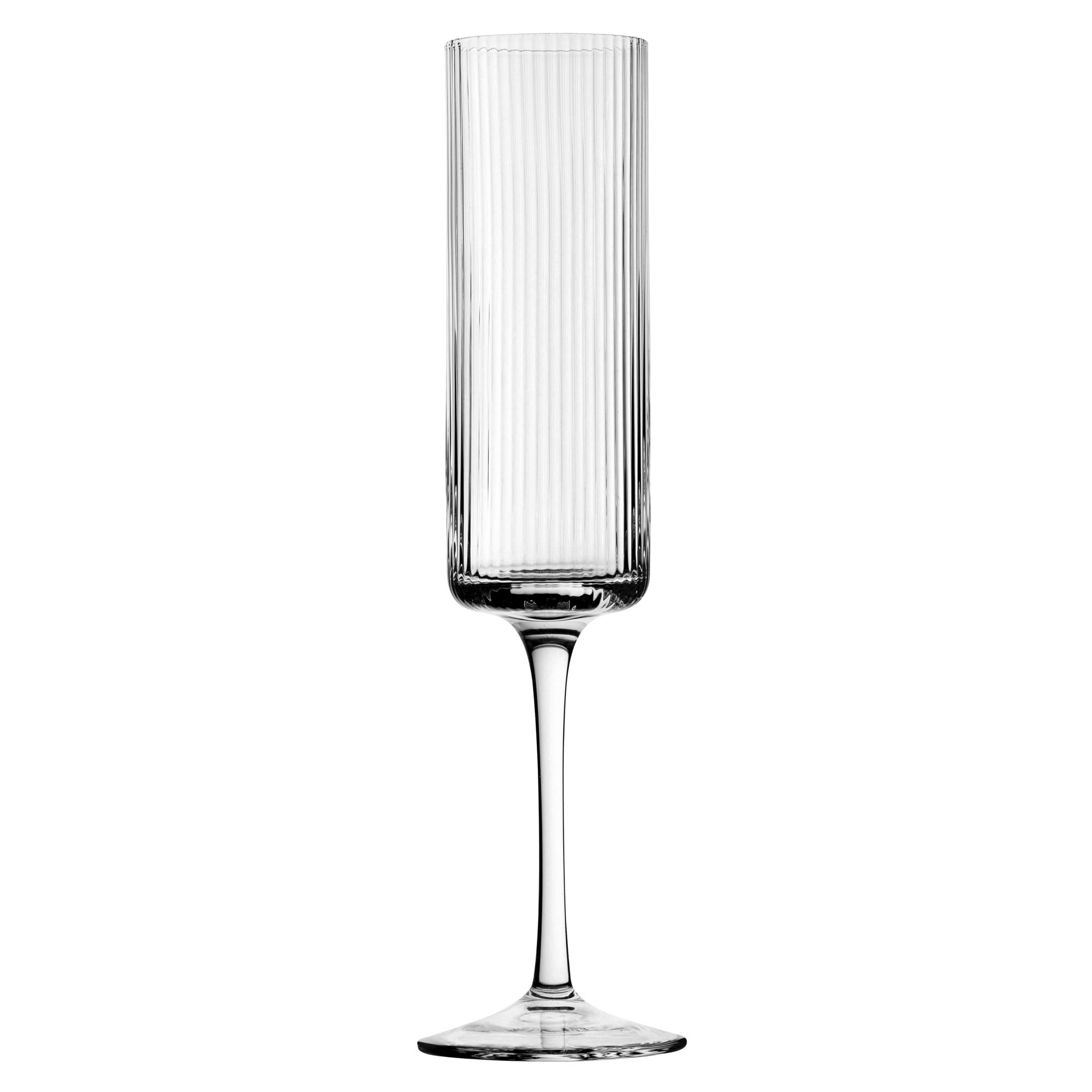 Hayworth Flute Clear Glass Classic Glassware Drinking 8.75Oz (25Cl) Pack Of 6