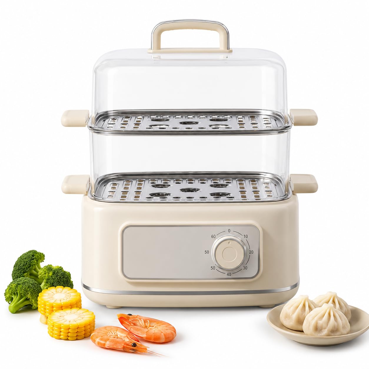 Vaporizzatore elettrico per alimenti, 10,6 QT, 3 livelli, 1200W