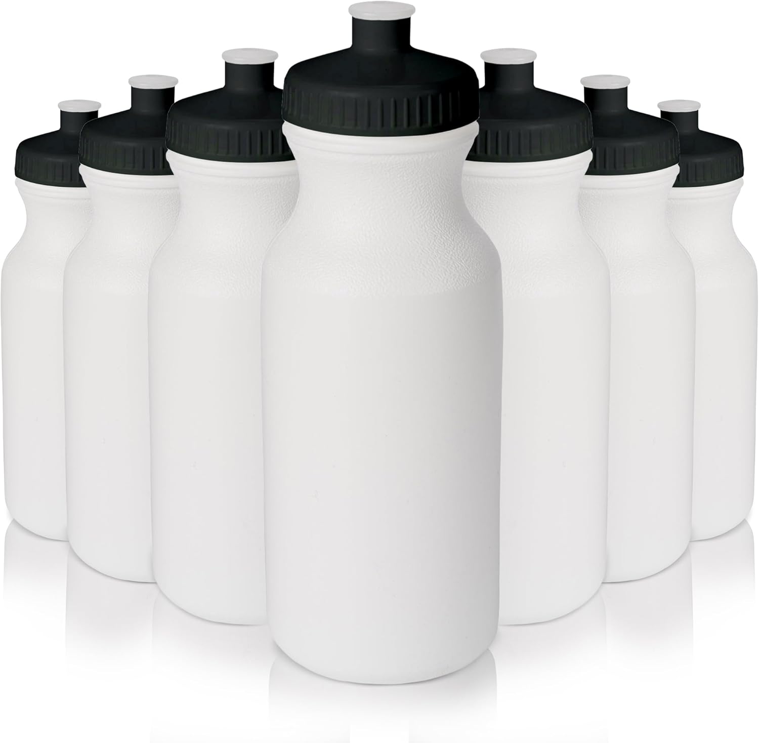 CSBD 20 oz. Bulk Water Bottles, Made in USA, Blank Plastic