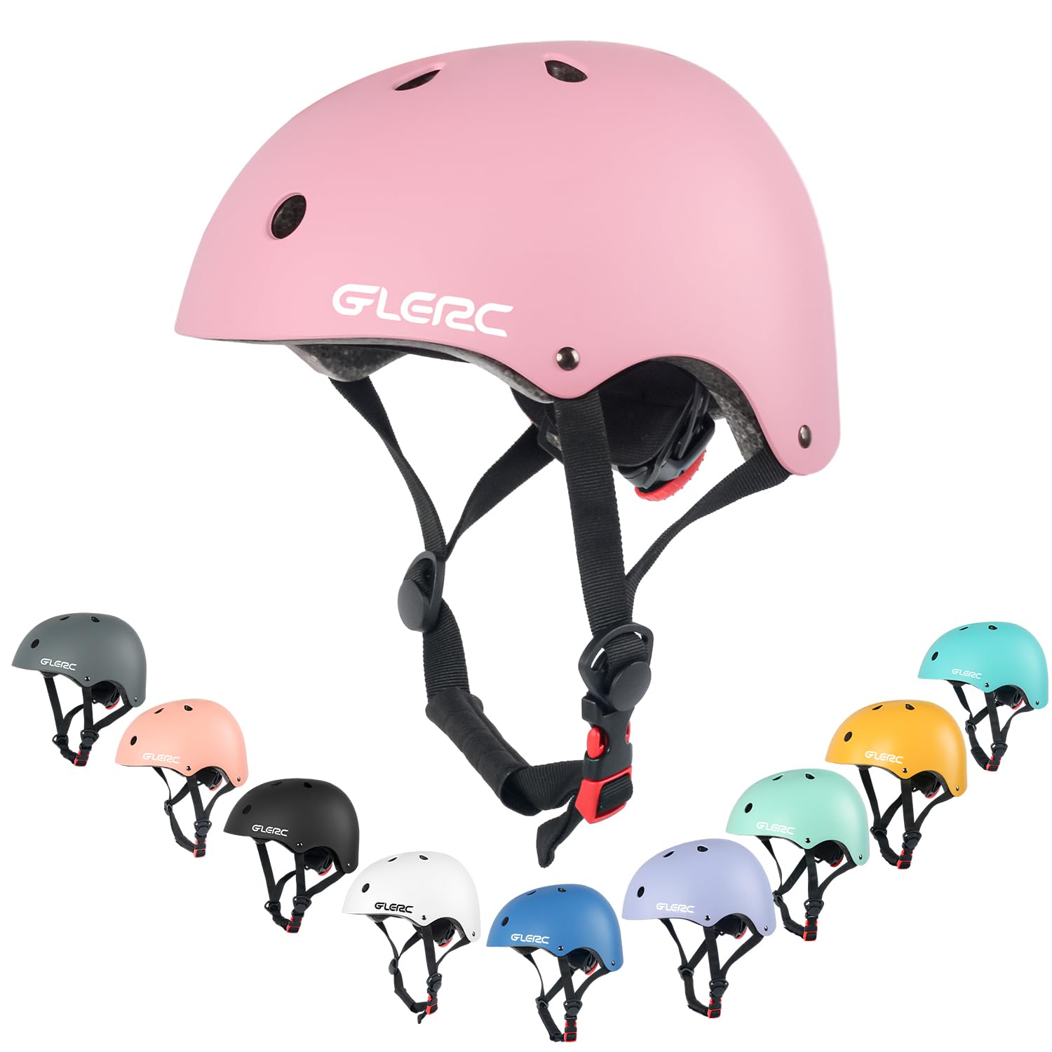 Glerc Kinder Fahrradhelm, geeignet für Fahrrad, Scooter & Skate geeignet, für Jungen und Mädchen von Kleinkind bis Jugend, Kopfumfang verstellbar und Mehrfarbig