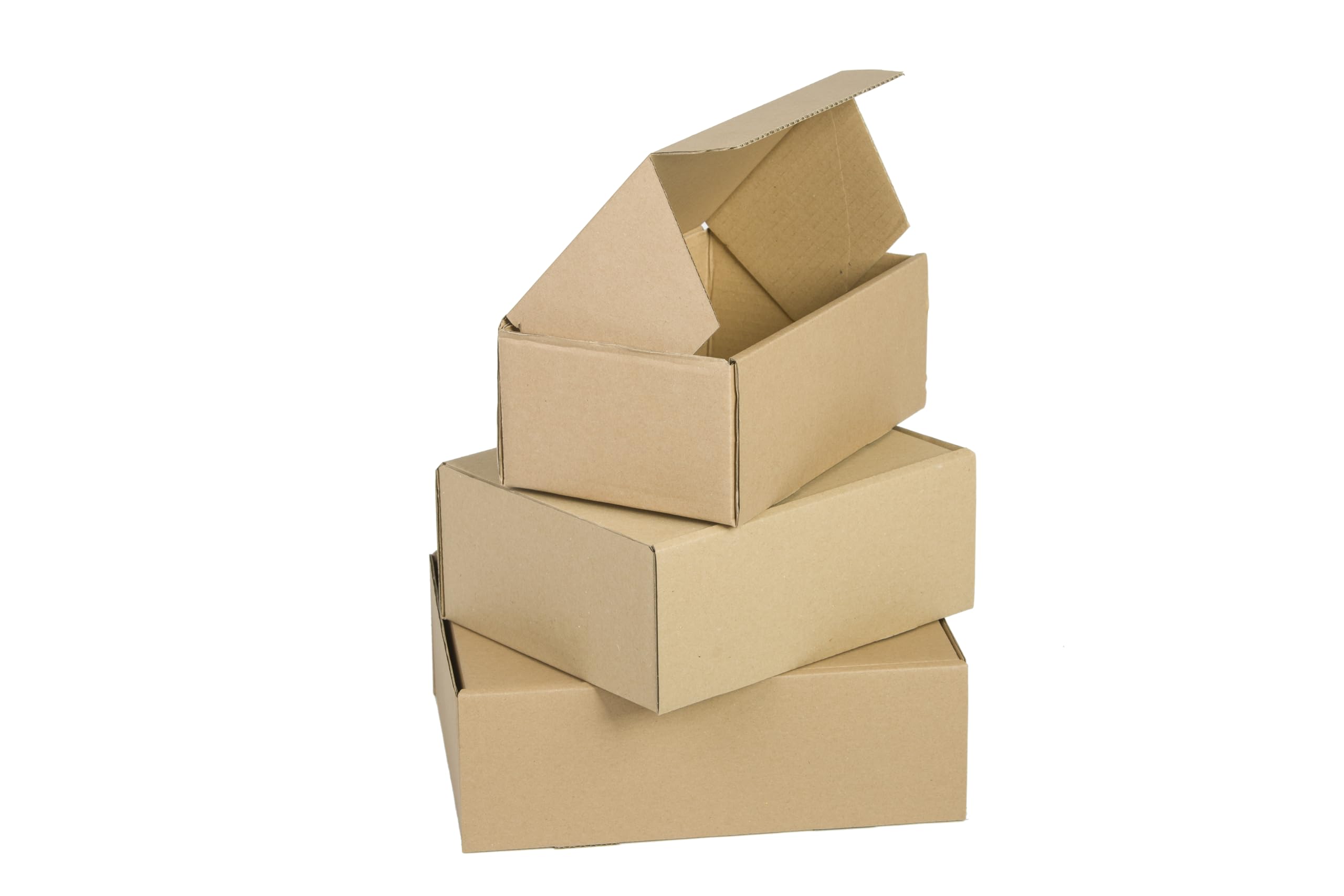 300 Stück Klappdeckelkartons 250x150x100 mm Innenmaß Versandkarton Kleiderbox 1-Wellig Fefco 426 Braun NEU