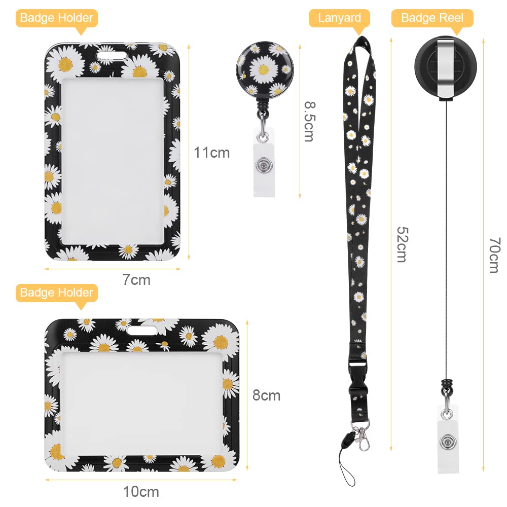 Vicloon Lanyard Porta Badge Retrattile Bobina Clip Rigido con Verticale Orizzontale per Identificativi Chiavi Fotocamera