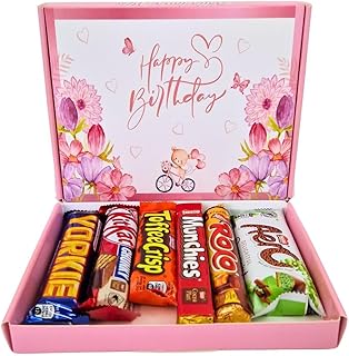 Box Of Chocolates Gift | Happy Birthday Chocolate Box | Perfect Birthday Chocolate Gift For Any Chocolate Lovers | 6 Full Sized Bars | Great Letterbox Gift Hamper | Sweets Gift Box For Her |