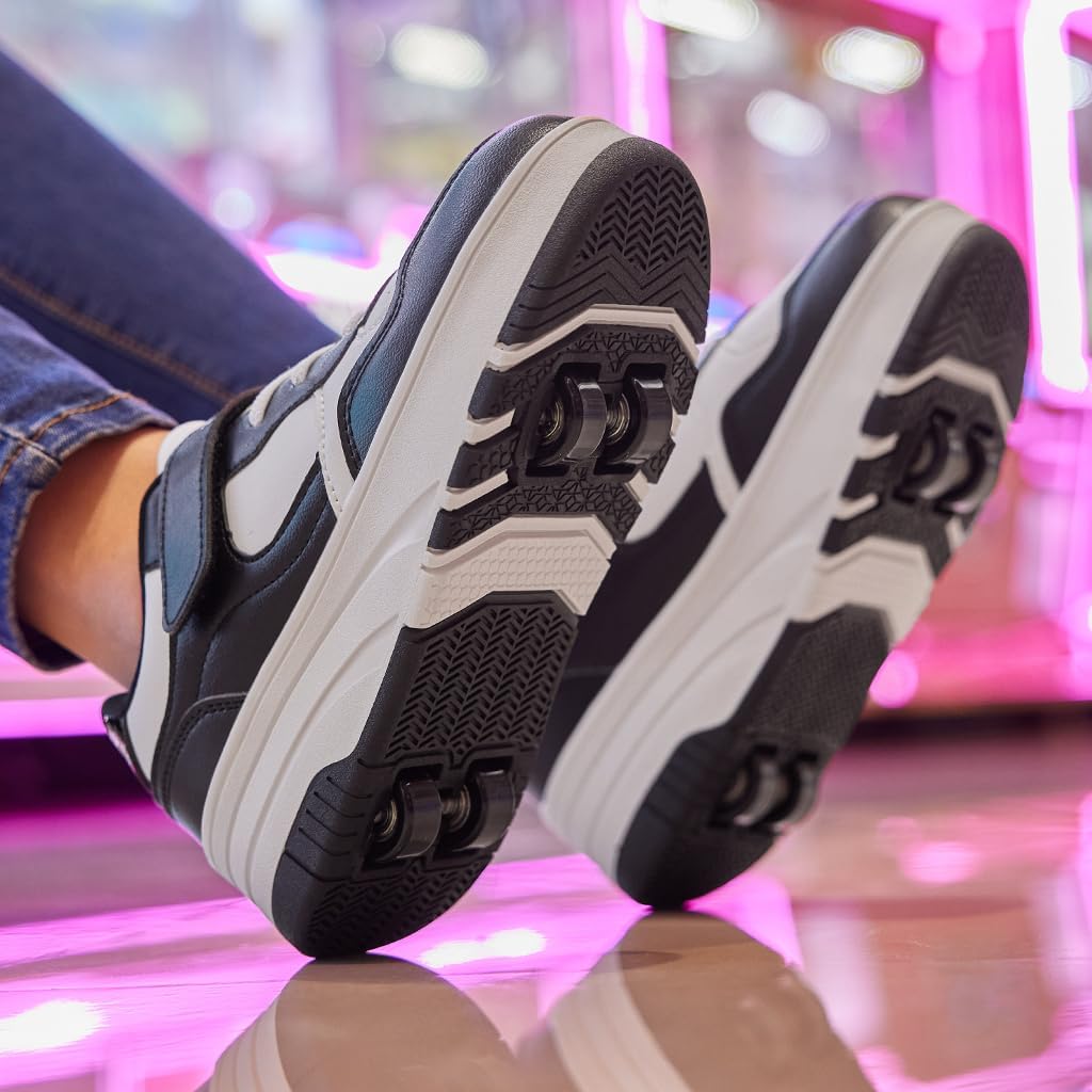 Kids Shoes with Wheels Boys Girls Roller Skate Shoes Wheeled Athletic Sneakers Suitable for Beginners