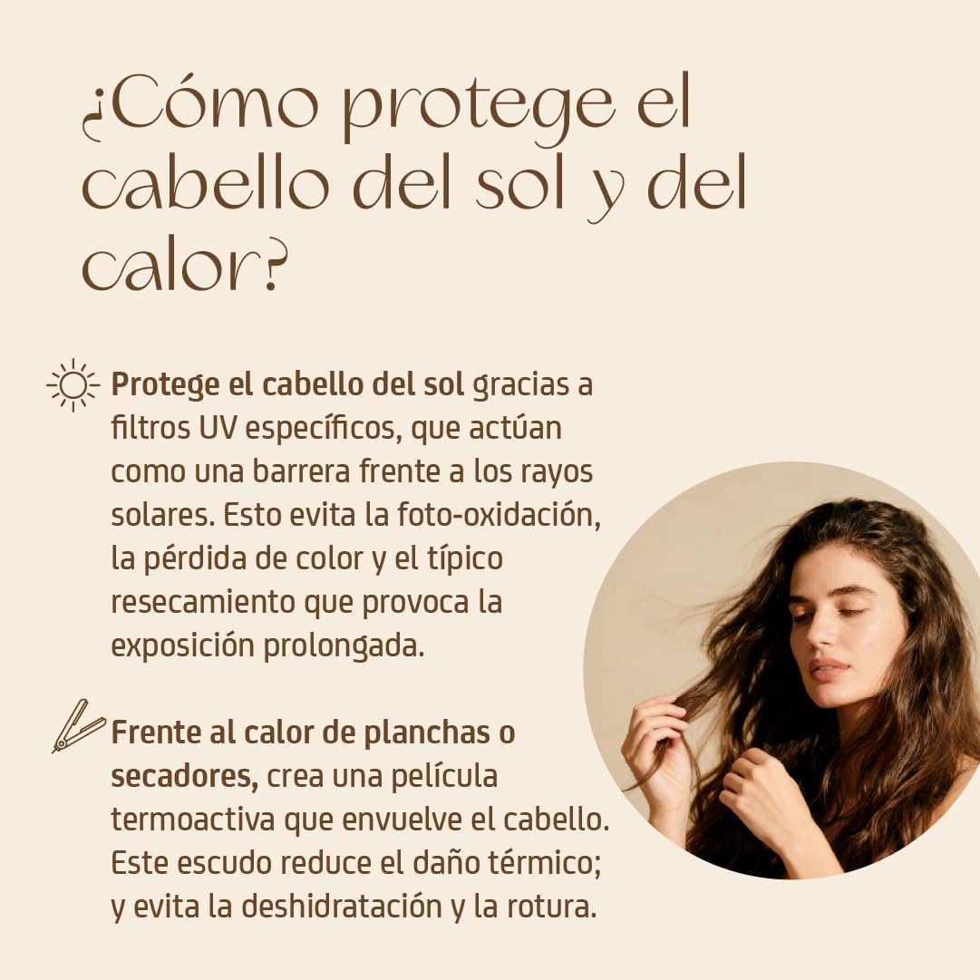 Nuggela & Sulé Protector Capilar Triple Protección Solar Térmica Contaminación Aceite de Chía Aceite de Ricino 100 ml