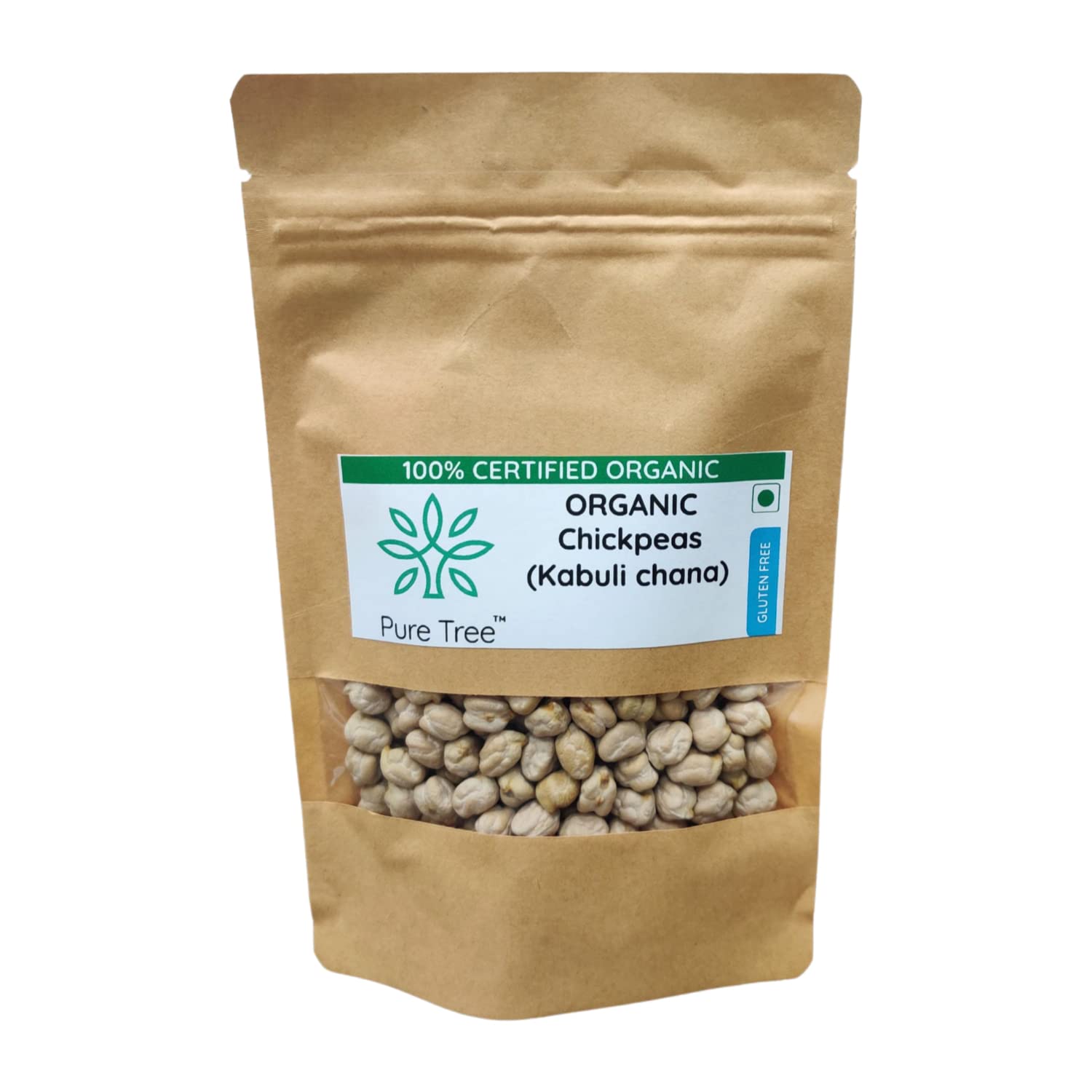Pure Tree Certified Organic Kabuli Chana | 850 g | Chole Chana | Dollar Chickpeas | Safed Chana High In Fiber & Protein Safed Chole | White Chole Vatana