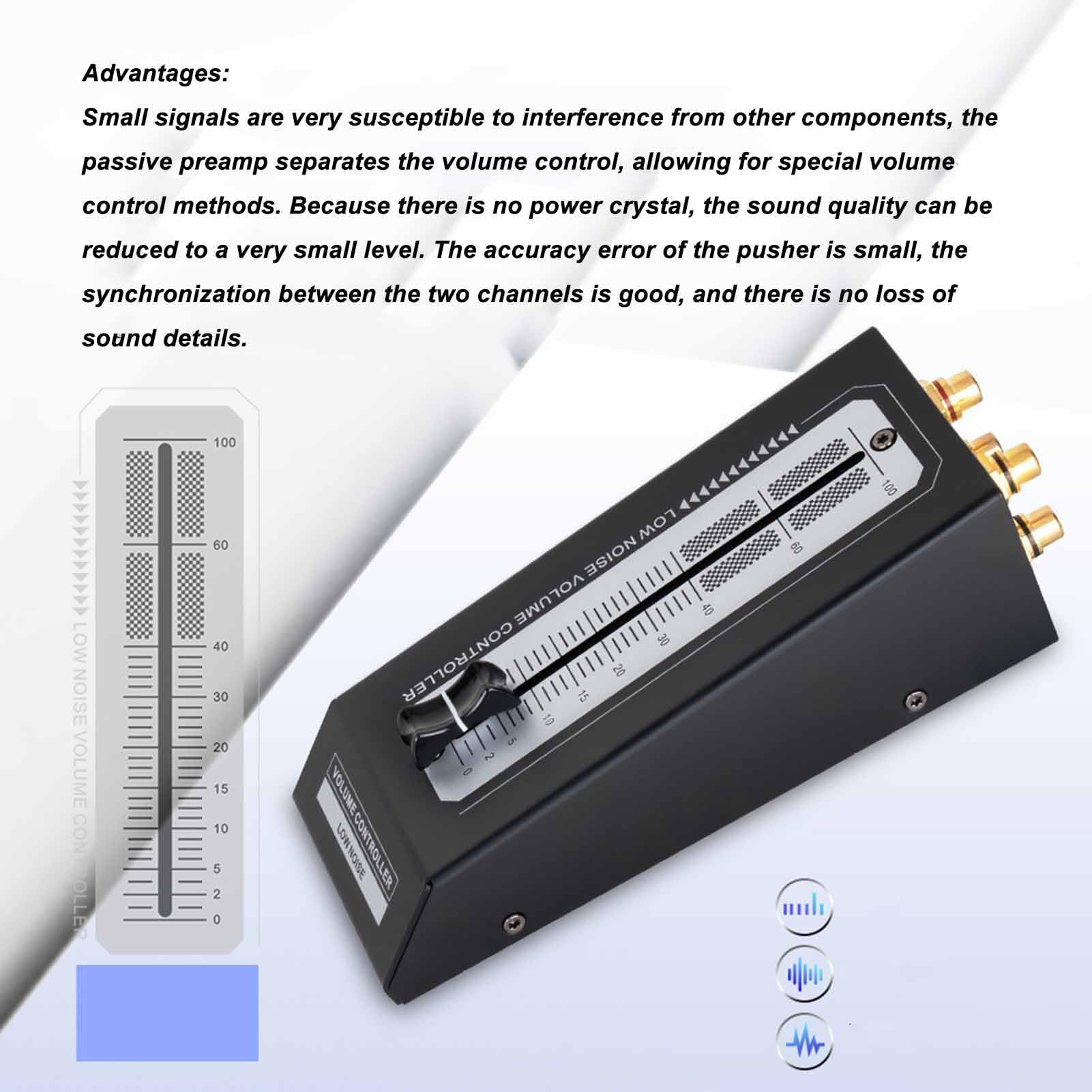 Regolatore Volume Passivo per Controllo Volume Regolabile Senza Perdita Dati Uscita Suono Chiaro per Studio Musicale Casa Home Recording Equipment Audio Professionale