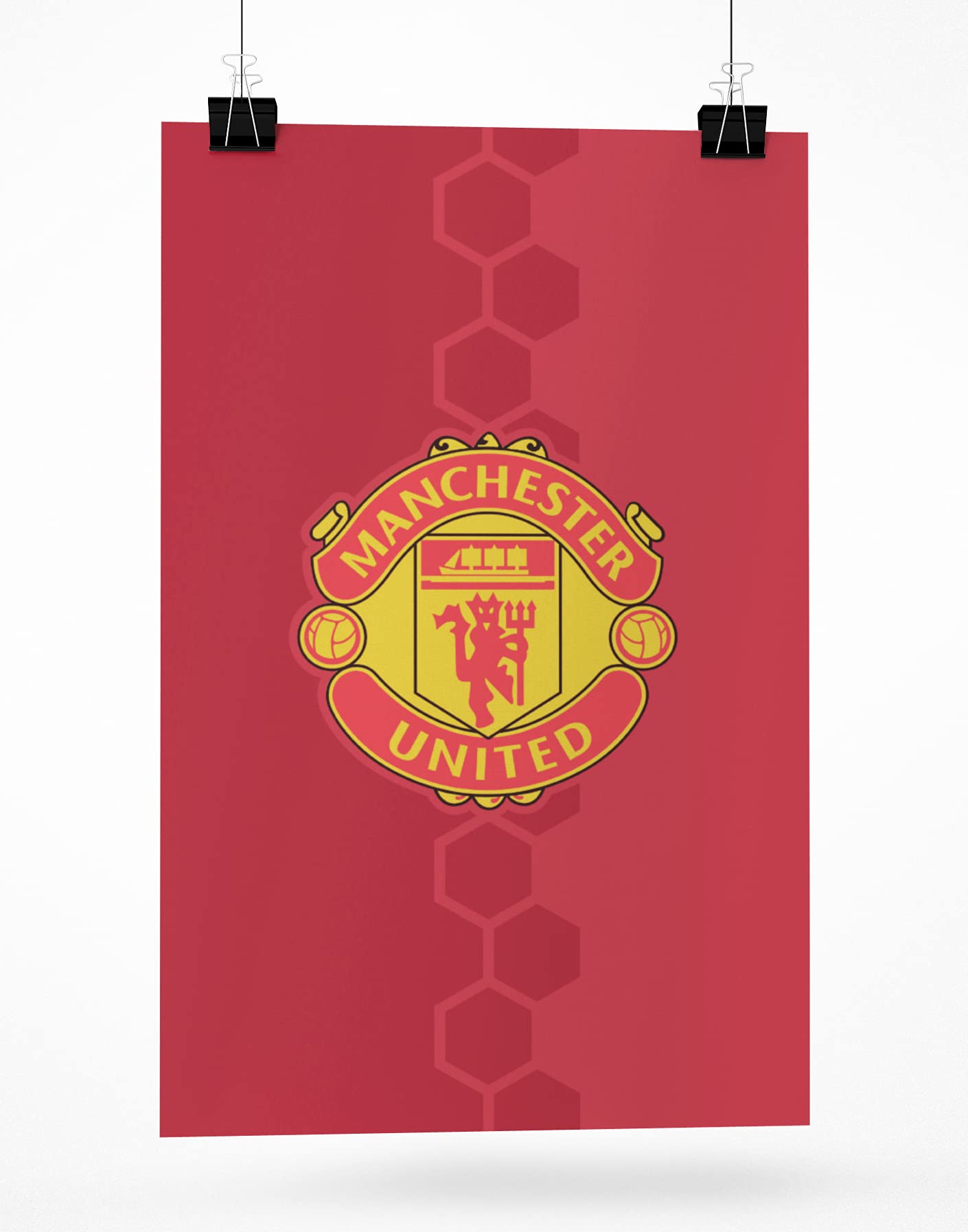 AD INFINITUM Football Clubs Wall Posters for Home & Office Decor | 300 GSM Paper, 13x19 inches (Manchester United FC_2)