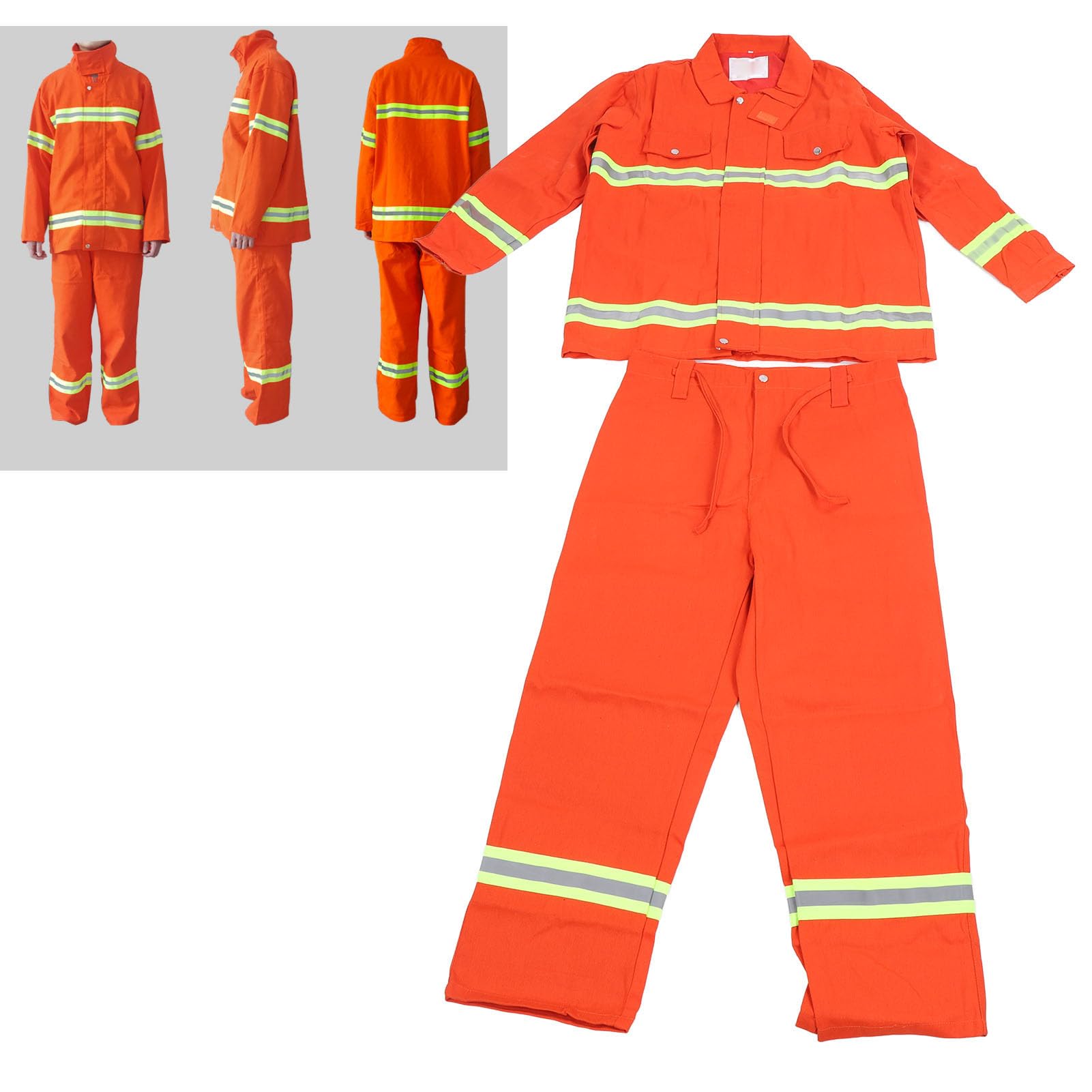 Dpofirs Mono Reflectante Ignífugo para Ropa de Trabajo de Seguridad contra Incendios, Protección Duradera para Entornos de Alto Riesgo, Opciones de Color de Material de Algodón Incluidas, (XL)