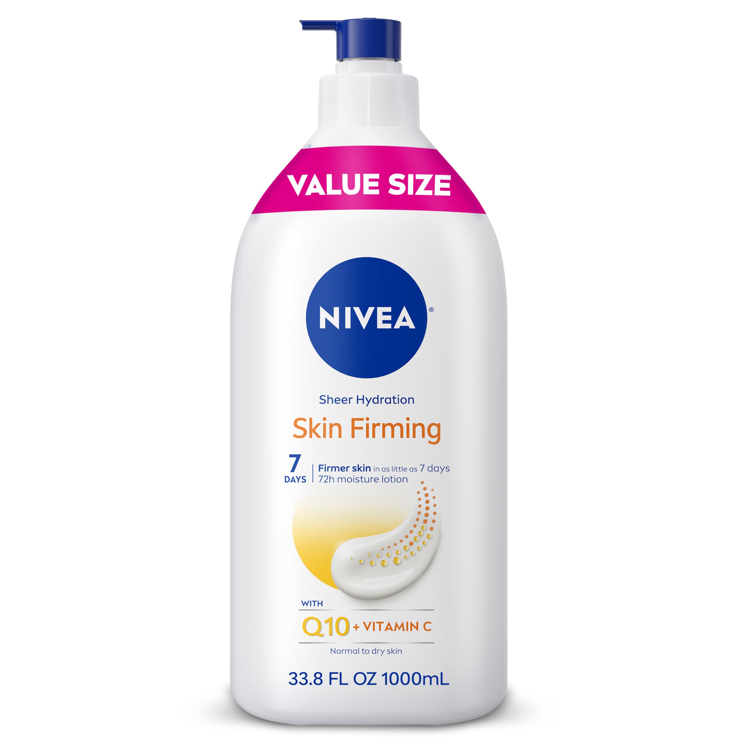 NIVEA Sheer Hydration Skin Firming Body Lotion with Q10 and Vitamin C