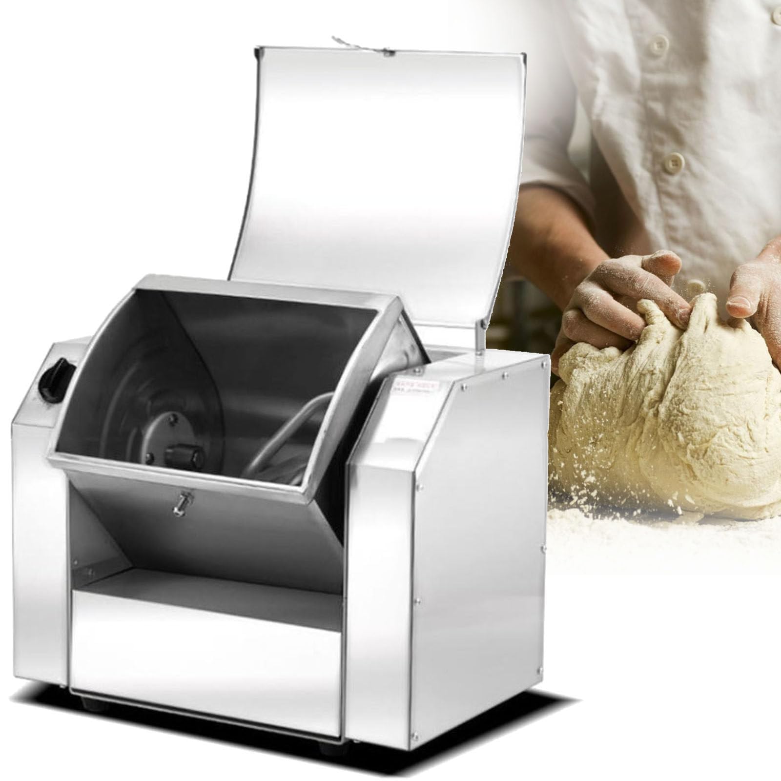 GLJTUO mixers for baking Dough Mixer Heavy Duty - Commercial Electric Mixing Machine for Kneading Flour, Ideal for Restaurant and School Use, 3kg Capacity