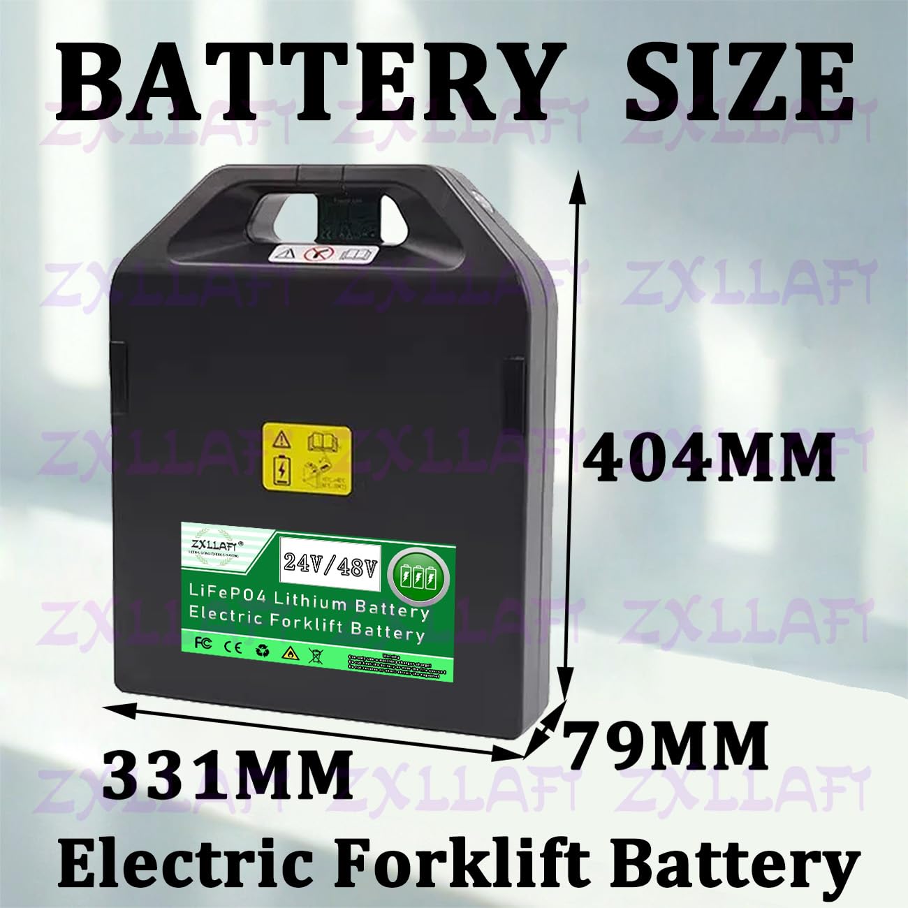 Batteria transpallet Elettrico 24V 48V Batteria al Litio per transpallet Elettrico PTE15Q Batterie sostitutive per transpallet PTE20Q con BMS e Maniglia