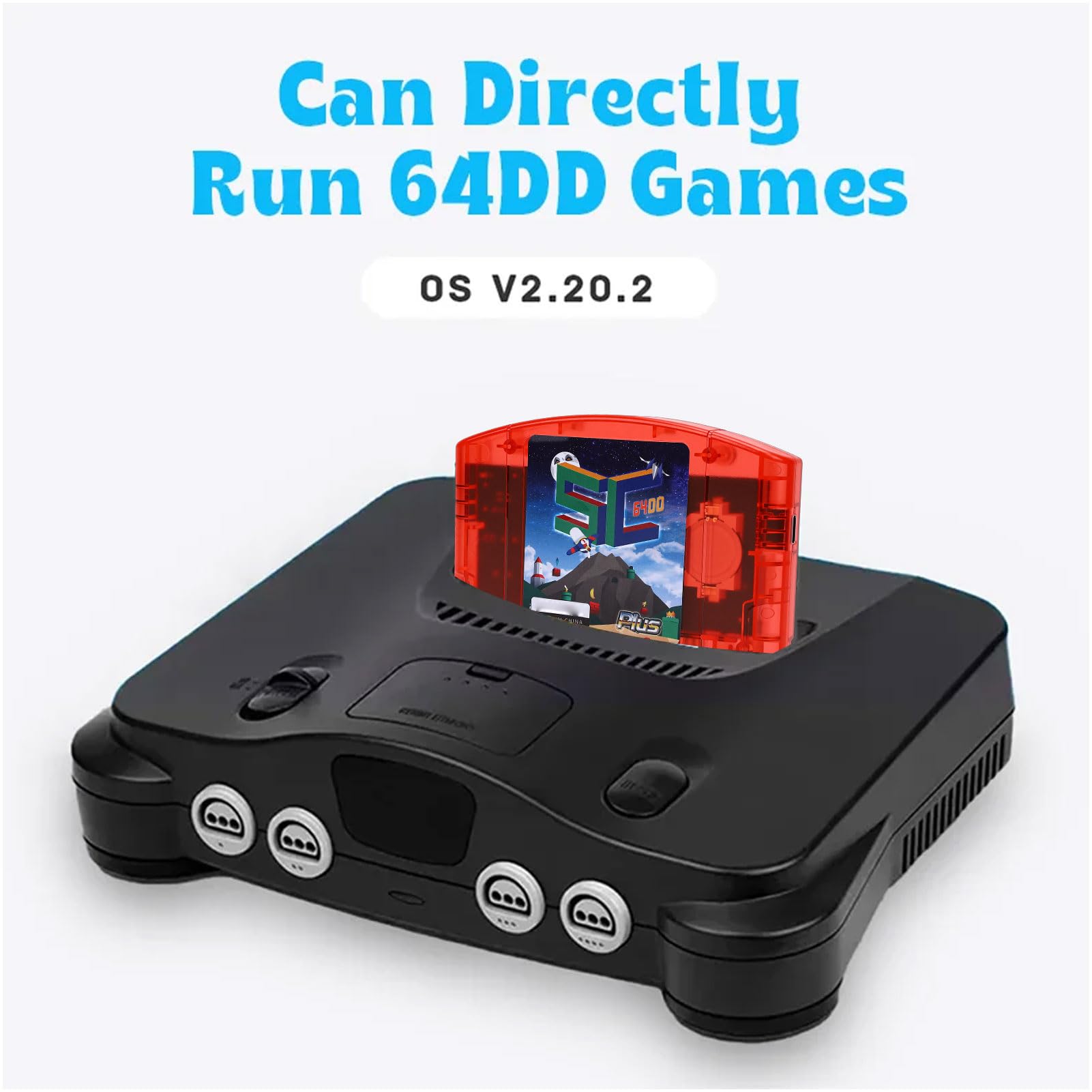 CCYLEZ Tarjeta Flash de Código Abierto, Compatible con Tarjeta Grabadora de Lector de Juegos N64 con Memoria de 64 MB y Velocidad de Transferencia Rápida de 23,8 MiB/s, para Juegos Retro (rojo