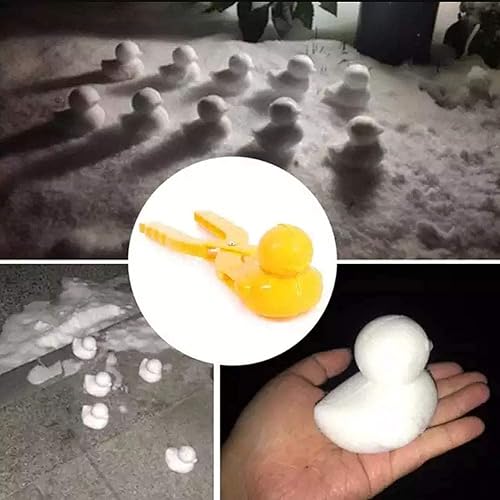 Miniatura 3 de MRH&Crown Máquina de moldes para hacer bolas de nieve, juguetes con forma de pato, máquina de moldeo de bolas de nieve, juegos con asa para niños,