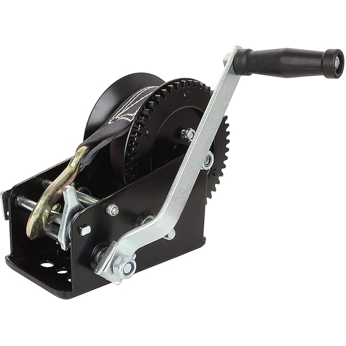 Buy 3000lbs Boat Trailer Winch Heavy Duty Hand Winch With Strap And Hook, Hand Crank Winch Boat