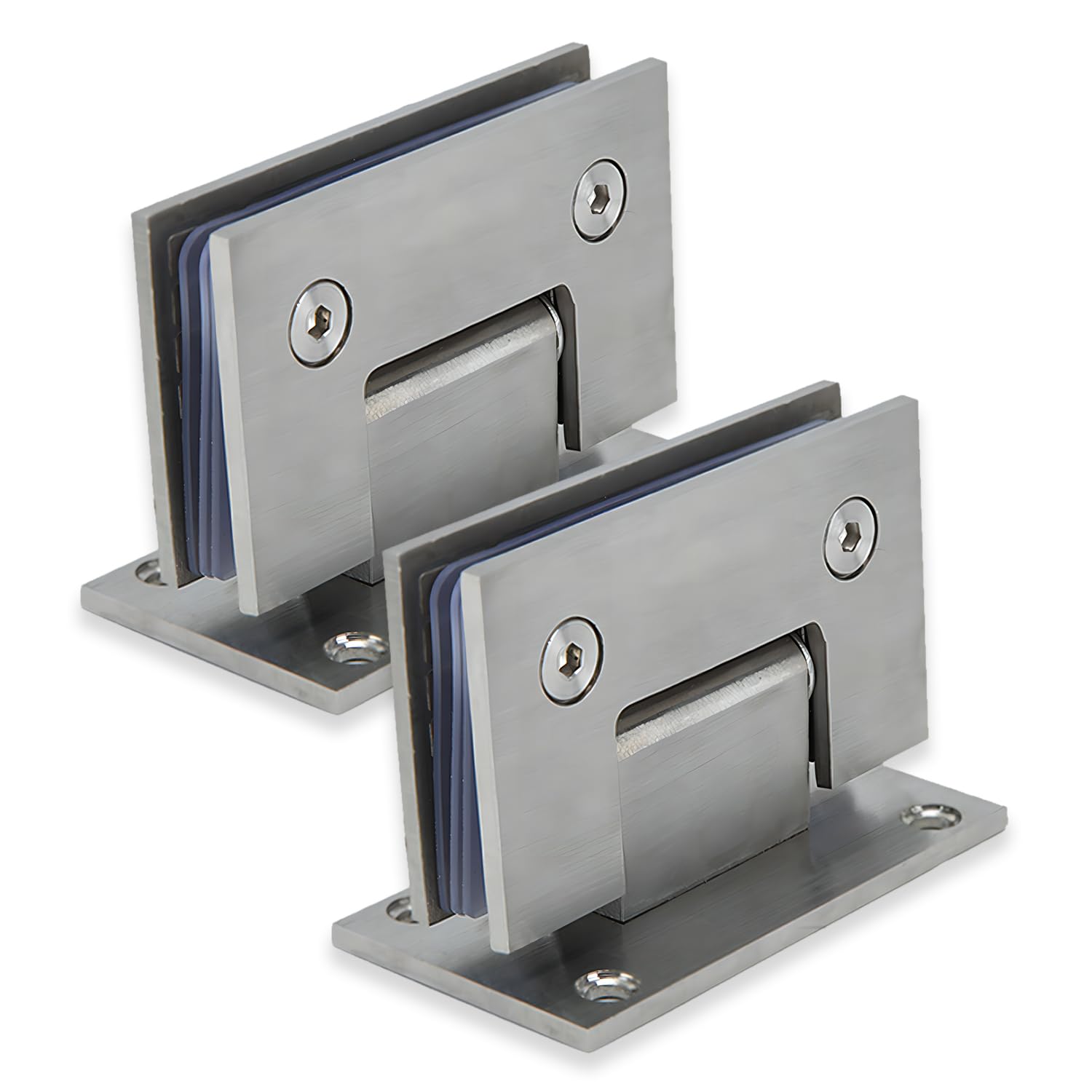 Bisagra para Puerta de Cristal, de Acero Inoxidable, 8-12 mm, Cristal Grueso de 90°, Clip de Baño de Acero Inoxidable, para Puertas de Cristal, Vitrinas, Puertas de Armario (2 unidades)